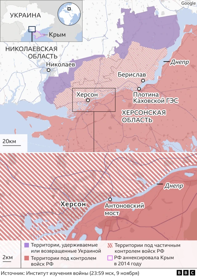 Карта Херсона