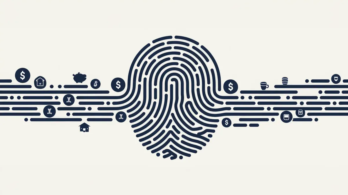 Отпечаток пальца символизирующий персонализированный подход к личным финансам