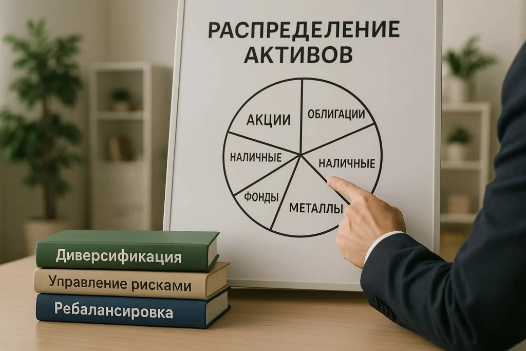 Диаграмма распределения активов в агрессивном инвестиционном портфеле