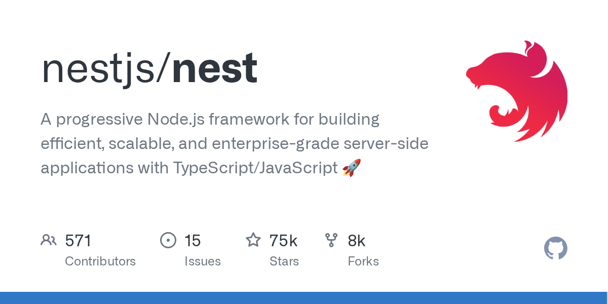 Репозиторий NestJS на GitHub