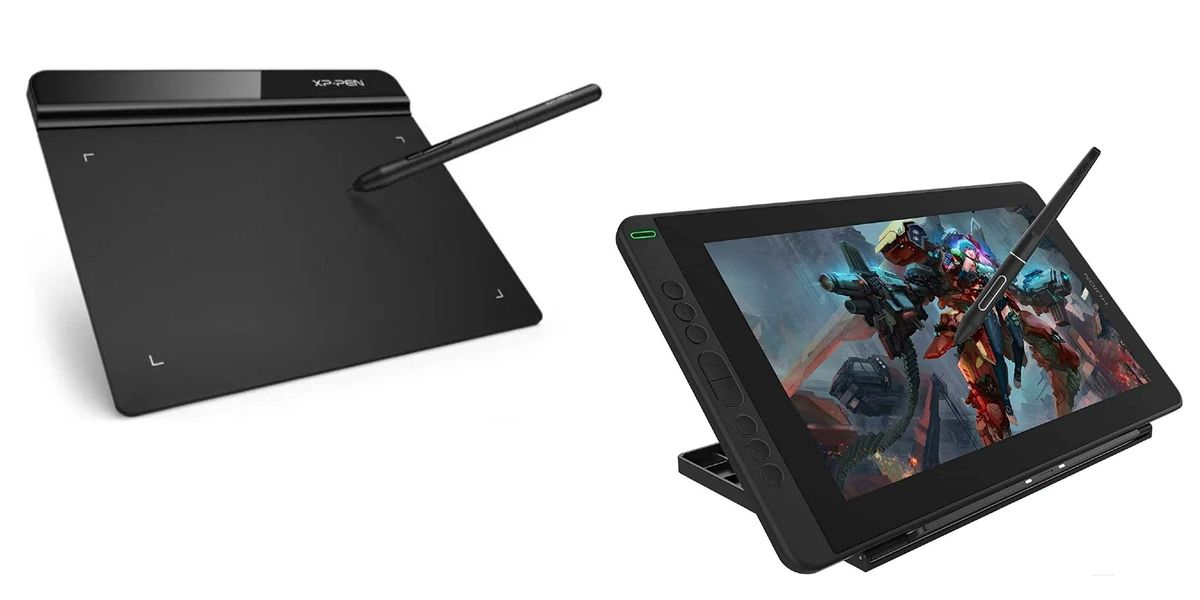 Сравнение обычного графического планшета без экрана и интерактивного монитора