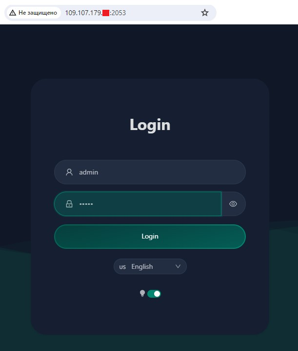 Интерфейс панели 3X-UI для управления прокси