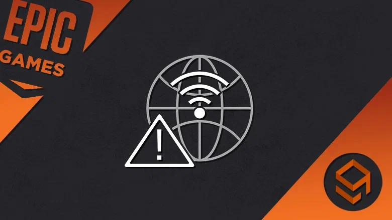 Скриншот интерфейса Epic Games Launcher с ошибкой соединения