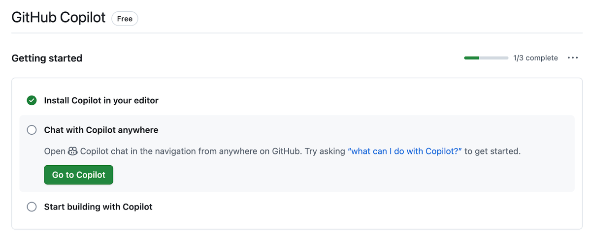 Скриншот интерфейса GitHub Copilot для автодополнения кода в IT-задачах