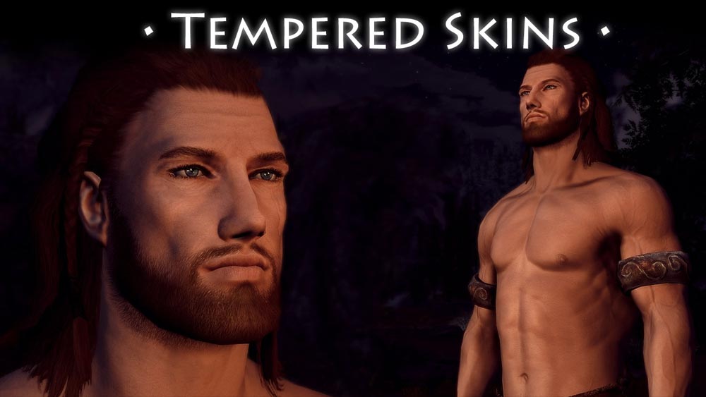 Скриншот мужского тела из Tempered Skins for Males: гладкая кожа без волос, мускулистое тело с венами