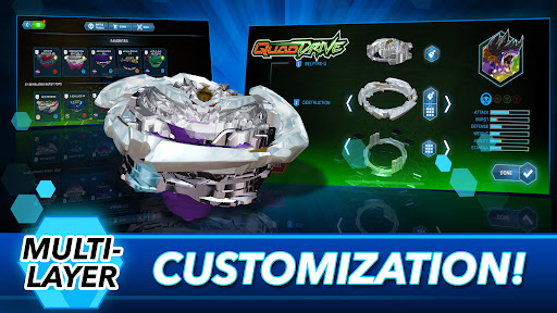 Скриншот экрана онлайн-режима в Beyblade Burst