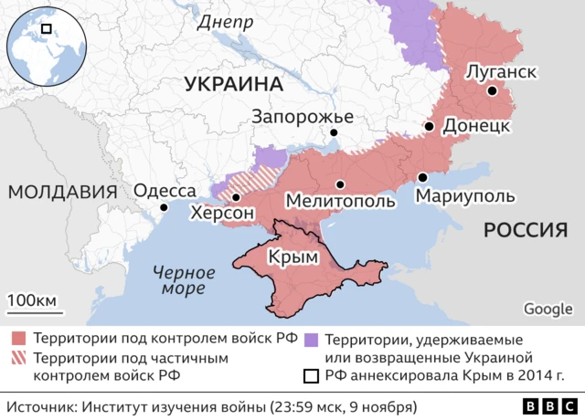 Карта Южной Украины