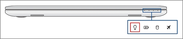 Схема индикаторов питания ноутбука ASUS (не горит, горит, мигает)