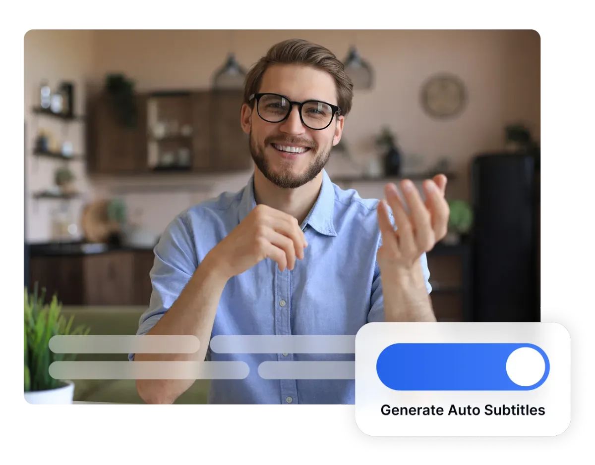 Интерфейс генератора субтитров Transkriptor